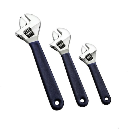 Allied International 6, 8 & 10 in. Adjustable Wrench Set - 3 Piece 89076